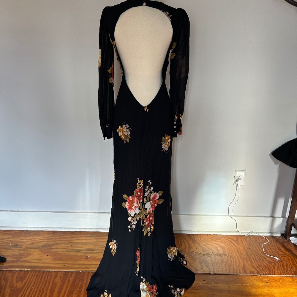 Reformation Backless Floral Gown 4